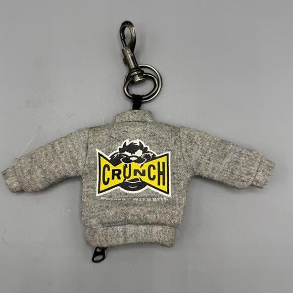 Crunch Fitness Grey Hoodie Keychain Gym Promo Workout Pocket Gift Change Pouch - Picture 1 of 7